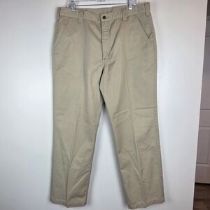 Carhartt Work Pants Khaki Beige Straight B290 KHI Blended Twill Mens 38 X 32.A14